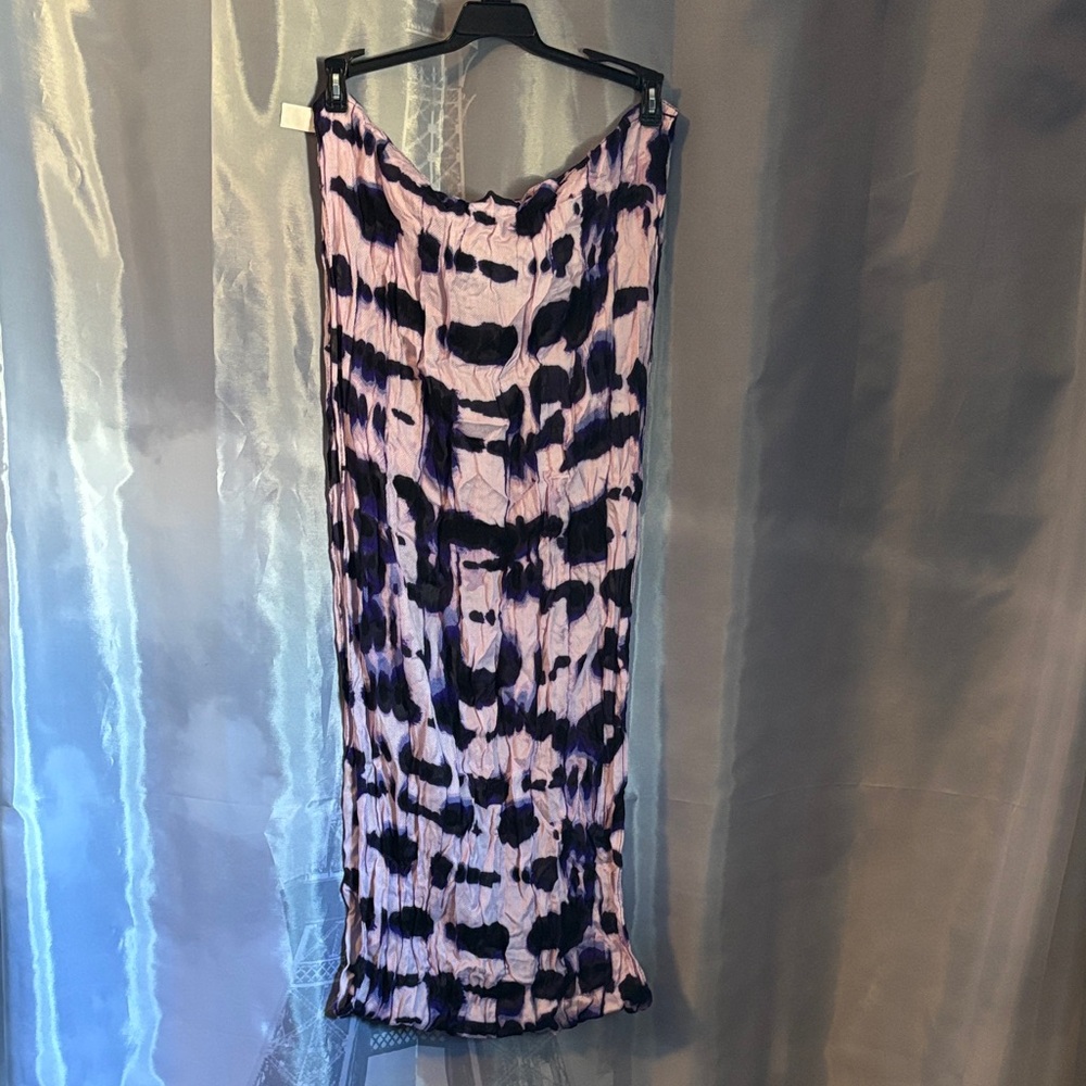 Purple and Black Patterned Endless Scarf